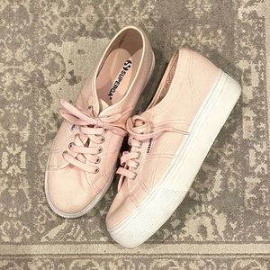Light Pink Platform Superga Sneakers